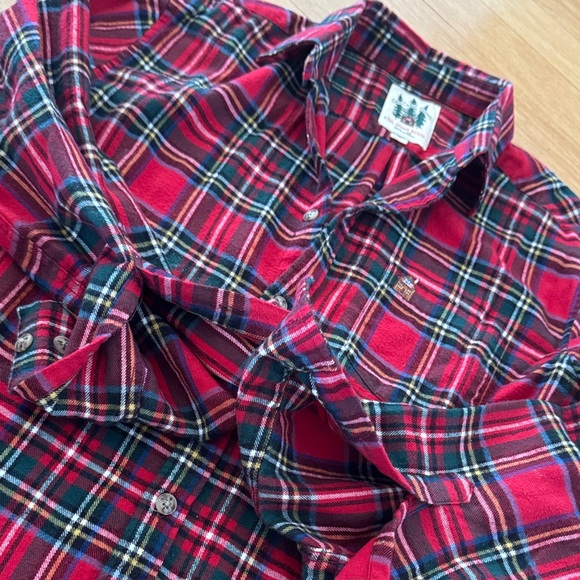 Kiel James Patrick Red and Green Plaid Flannel Shirt - Picture 4 of 5